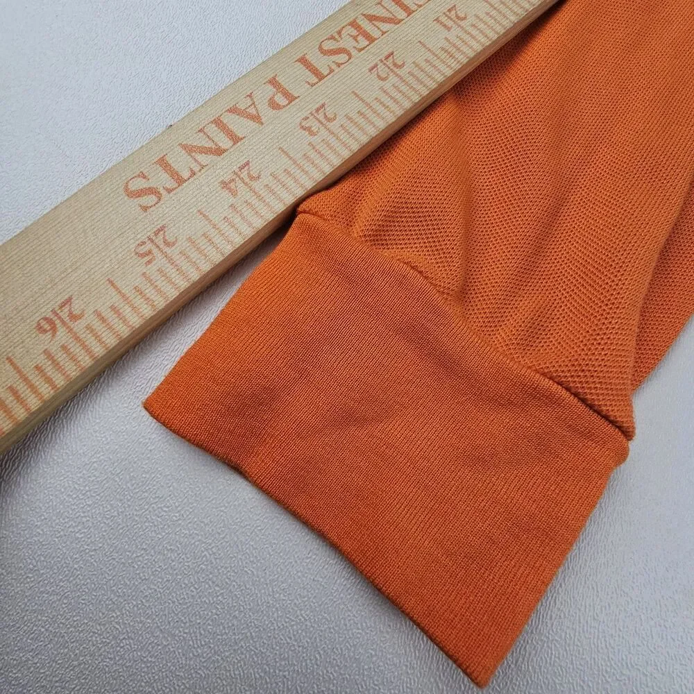 Ralph Lauren Golf Mens M Orange Long Sleeve Polo Shirt Old Marsh Golf Club Logo